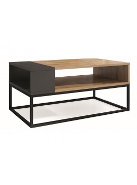 ŁAWA AFRA DĄB ARTISAN+ANTRACYT / CZARNY 100X60 DIOMMI-80-2598