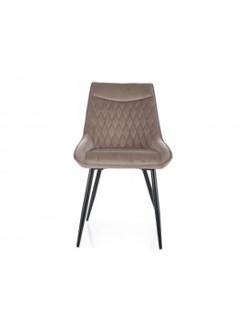 KRZESŁO AGAT VELVET CZARNY STELAŻ/C.BEŻ BLUVEL 40 DIOMMI-80-3499