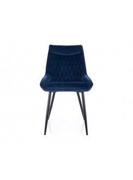 KRZESŁO AGAT VELVET CZARNY STELAŻ/GRANATOWY BLUVEL 86 DIOMMI-80-3462