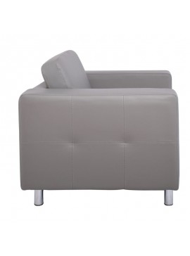 WOODWELL ALAMO Πολυθρόνα Σαλονιού Καθιστικού - PU Γκρι  97x85x82cm Ε990,51