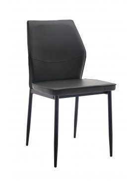 Insi Alba καρέκλα μεταλλική 46x53x87cm Pu Γκρι  0032.XS79GR 