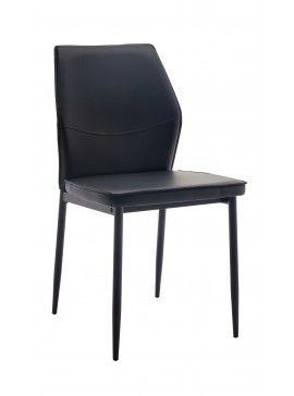 Insi Alba καρέκλα μεταλλική 46x53x87cm Pu Μαύρο  0032.XS79BL 