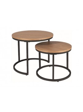 ŁAWA AMARO DĄB/CZARNY (ZESTAW) DIOMMI-80-2633
