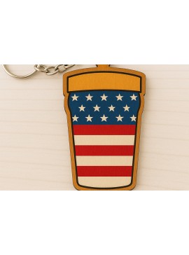 Σετ των 3 Intra απο ξύλο plywood 3mm-4mm πάχος Μπρελόκ American Beer Pint Δίασταση 6x6 cm INTRAFABR-122736892