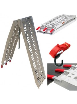 Ράμπα Φόρτωσης Αλουμινίου Σπαστή Αναδιπλούμενη Interpower Με Ιμάντα Και Πόδι Στήριξης KIDO-
56/578