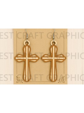 Σετ των 3 Intra απο ξύλο plywood 3mm-4mm πάχος Σκουλαρίκια Angel – Guardian Spirit Δίασταση 3x3 cm INTRAFABR-124957679
