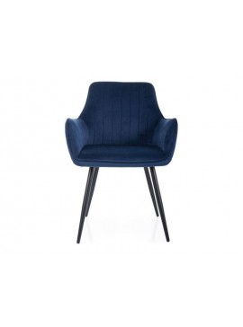 KRZESŁO APPLE VELVET CZARNY STELAŻ/GRANATOWY BLUVEL 86 DIOMMI-80-3472