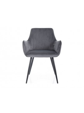 KRZESŁO APPLE VELVET CZARNY STELAŻ/SZARY BLUVEL 14 DIOMMI-80-3504