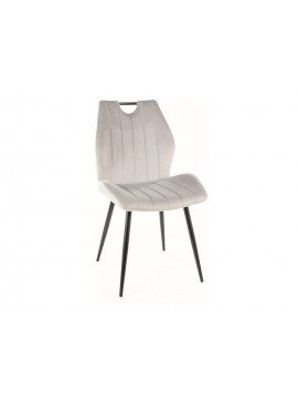 KRZESŁO ARCO VELVET CZARNY STELAŻ / J. SZARY BLUVEL 03 DIOMMI-80-2645
