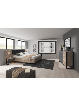 Lh-homefurniture Σετ Κρεβατοκάμαρας Arden Sand gragne+matera 160x200 4τμχ ARDEN-SET