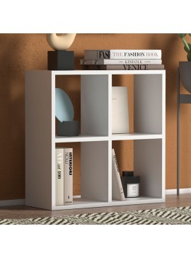 Βιβλιοθήκη Cube Megapap από μελαμίνη χρώμα λευκό 60x23x60εκ. 0117639