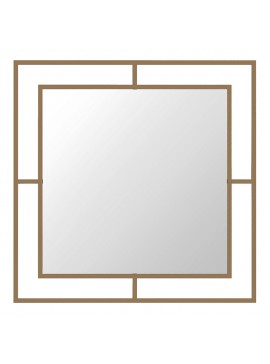 Καθρέφτης τοίχου Corner Megapap αλουμινίου χρώμα χρυσό 58,6x2x58,6εκ. 0207505