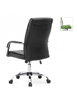 Καρέκλα γραφείου διευθυντική Matteo Megapap από τεχνόδερμα χρώμα μαύρο 60x66x105/115εκ. 0223116