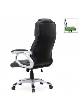 Καρέκλα γραφείου διευθυντική Luca Megapap από τεχνόδερμα χρώμα μαύρο 65x60x118/128εκ. 0223123