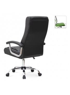 Καρέκλα γραφείου διευθυντική Vision Megapap από τεχνόδερμα χρώμα μαύρο 63x70x112/120εκ. 0227587