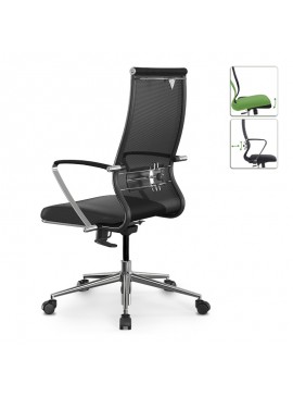 Καρέκλα γραφείου B2-163K Megapap εργονομική με ύφασμα Mesh και τεχνόδερμα χρώμα μαύρο 58x70x103/117εκ. 0234142