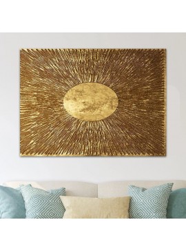 Πίνακας σε καμβά "Golden Sun" Megapap ψηφιακής εκτύπωσης 100x70x3εκ. 0248937