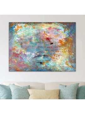 Πίνακας σε καμβά "Abstract Lines" Megapap ψηφιακής εκτύπωσης 100x70x3εκ. 0248943