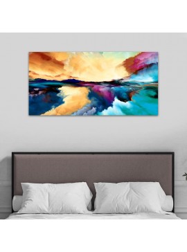 Πίνακας σε καμβά "Abstract Clouds" Megapap ψηφιακής εκτύπωσης 120x50x3εκ. 0248958