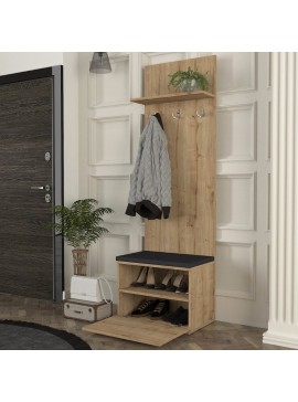 Έπιπλο εισόδου Track Megapap χρώμα sapphire oak 60x38,2x190εκ. 0256452