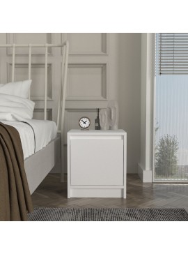 Κομοδίνο Conve Megapap χρώμα λευκό 40x35x45εκ. 0256457