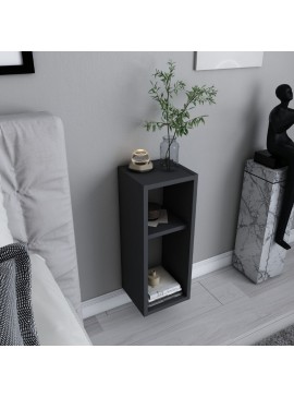 Κομοδίνο επιτοίχιο Sault Megapap χρώμα ανθρακί 23,2x22x59,6εκ. 0261181
