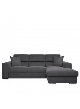 Καναπές Κρεβάτι Γωνιακός Δεξιά Γωνία ELOISE Σκούρο Γκρι 260x170x75-90cm Arte-14190001