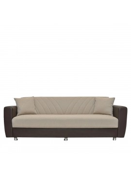 Καναπές Κρεβάτι Τριθέσιος JUAN Καφέ-Μπεζ 214x82x80cm Arte-14210024