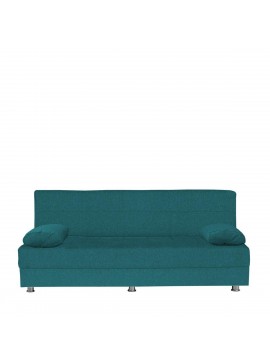 Καναπές Κρεβάτι Τριθέσιος LAURA Πετρόλ 190x75x80cm Arte-14210245