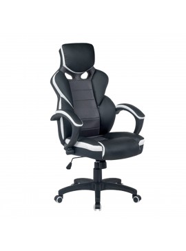 Καρέκλα Γραφείου Gaming ΚΛΕΟΝΙΚΗ Μαύρο/Λευκό 65x72x118-126cm Arte-14240016