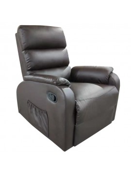 Πολυθρόνα Relax Με Μασάζ ΗΑΝΑ Καφέ PU 77x90x99cm Arte-14340011
