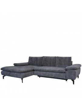 Καναπές Κρεβάτι Γωνιακός Αριστερή Γωνία BANDERA Σκούρο Γκρι 263x168x84cm Arte-14560037