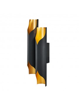Φωτιστικό Τοίχου ArteLibre OCLOYA Πολύφωτο Μαύρο/Χρυσό Μέταλλο/Αλουμίνιο 16x46x11cm
