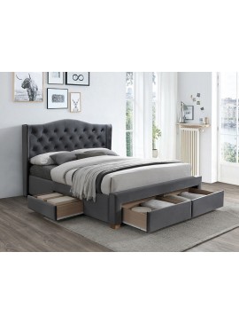 Επενδυμένο κρεβάτι Aspen 160x200 με Βελούδο σε χρώμα Γκρι DIOMMI ASPENIIVSZD DIOMMI80-1508