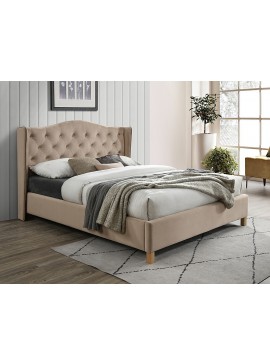 Επενδυμένο κρεβάτι Aspen με Βελούδο 140x200 σε χρώμα Μπεζ DIOMMI ASPENV140BED