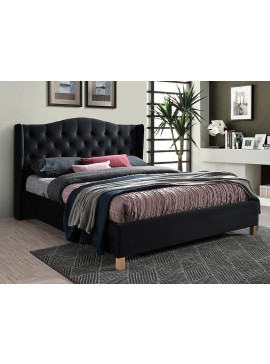 Επενδυμένο κρεβάτι Aspen 160x200 με Βελούδο σε χρώμα Μαύρο DIOMMI ASPENV160CD DIOMMI80-1486