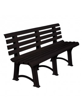 WOODWELL Ε368,2ATENA Παγκάκι Κήπου-Βεράντας, PP Ανθρακί 150x73x51cm Ε368,2