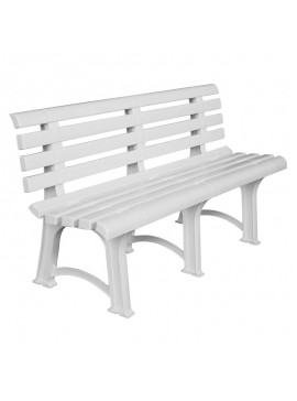 WOODWELL Ε368ATENA Παγκάκι Κήπου-Βεράντας, PP Άσπρο 150x73x51cm Ε368