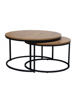 BENCH ATLANTA II OAK/BLACK (SET) DIOMMI ATLANTAIID2CZ DIOMMI-80-1536