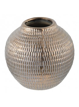 Artekko Tribal Χρυσό Κεραμικό Διακοσμητικό Δοχείο Βάζο (15x15x15)cm Artekko AV2080