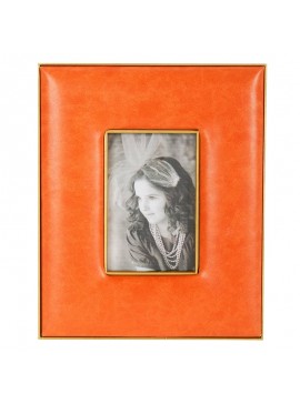 Artekko Clidduax Κορνίζα Φωτογραφιών 3Χ4 Πλαστικό/Δερματίνη Πορτοκαλί (20,8x17x1,3)cm Artekko AV37931