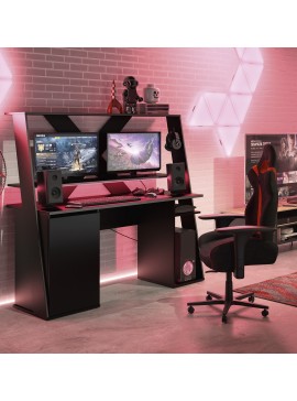 Insi Axyon Γραφείο Gaming 157x60x145εκ. Μαύρο  0111.GM39 