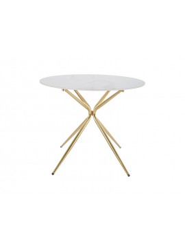 STÓŁ AZALIA CERAMIC BIAŁY/ZŁOTY FI 90 DIOMMI-80-3513