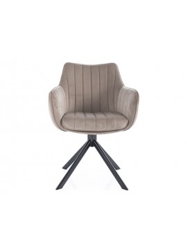 KRZESŁO AZALIA VELVET CZARNY STELAŻ/CIEMNY BEŻ BLUVEL 40 DIOMMI-80-3492