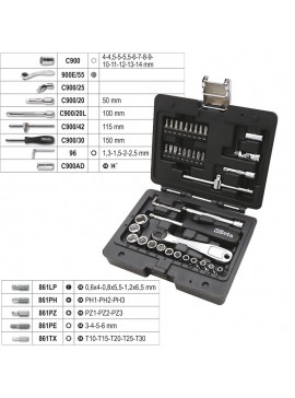 BETAΚασετίνα EASY 1/4" (42τεμ)  B009031042 LAMB009031042