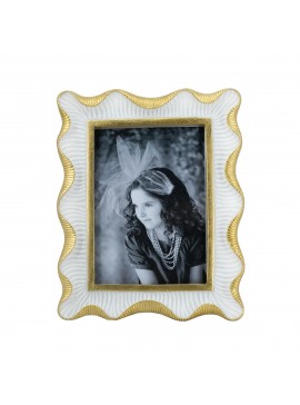 Artekko Frame Λευκή Κορνίζα Ρητίνης για Φωτογραφία 4Χ6" με Χρυσές Λεπτομέρειες (17.1x2.2x21.7)cm Artekko B8583