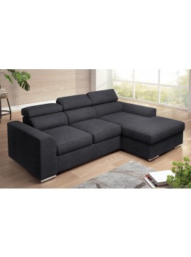 Insi  Bari Γωνιακός καναπές κρεβάτι με αποθηκευτικό χώρο 245x173εκ Γκρι Σκούρο Δεξιά Γωνία   0011.NV09DGDX 