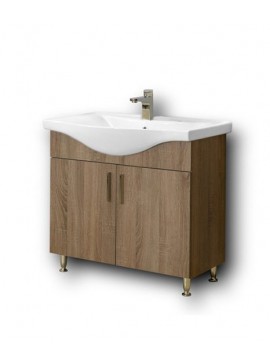 Πάγκος SIENA SONOMA DARK 90 3BSI090SD0 87x34x83cm, Νιπτήρα 90x46cm  3BSI090SD0