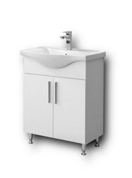 Πάγκος SIENA WHITE 65 3BSI065GL0 61x34x83cm, Νιπτήρας 65x46cm  3BSI065GL0