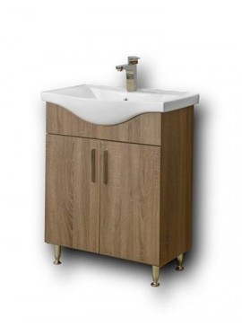 Πάγκος SIENA SONOMA DARK 65 3BSI065SD0 61x34x83cm, Νιπτήρας 65x46cm  3BSI065SD0